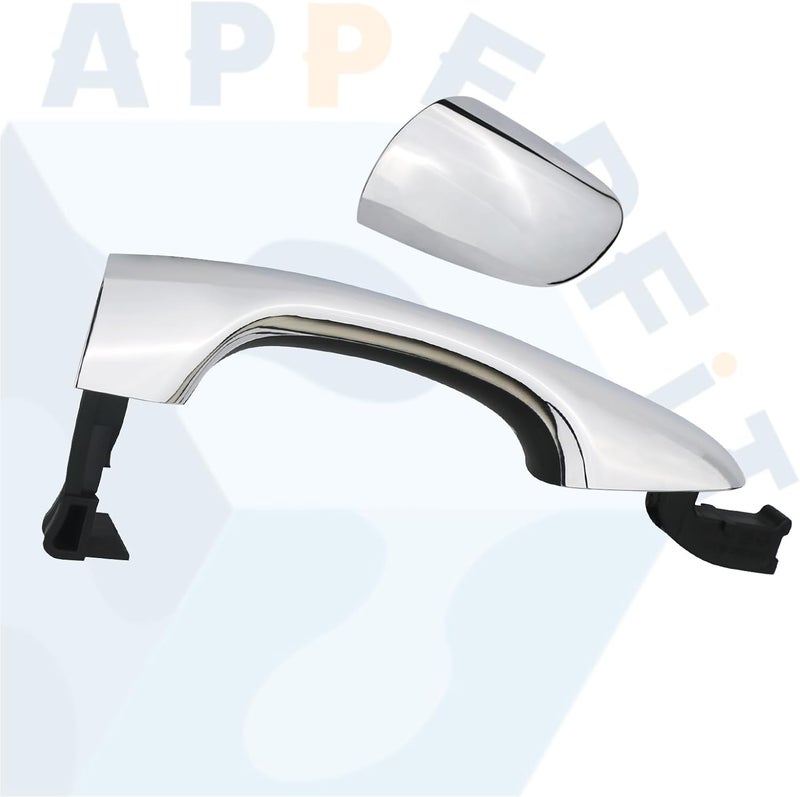 APPERFiT Exterior Door Handle w/End Cap Cover for Rear Door Left Driver Side Chrome Compatible with Kia Sorento 2016 2017 2018 2019 2020 Replaces 82651-C5010 83652-C5010 - Image 4